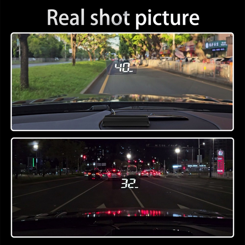 Car Speed Projector HUD with LED Display and Automatic On with Engine Start