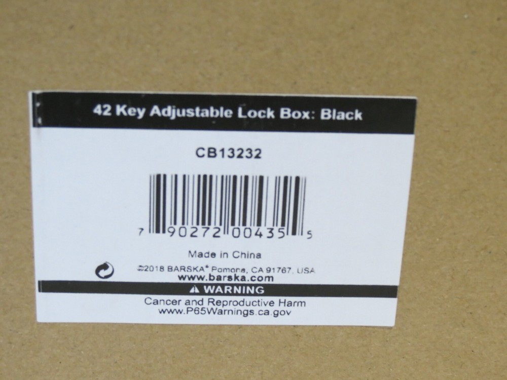 BARSKA CB13232 Key Lock 42 Position Adjustable Key Cabinet Lock Box Black