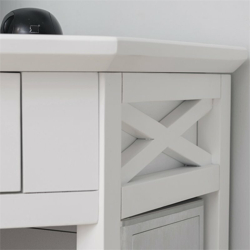 Leick Corner Computer Desk in White