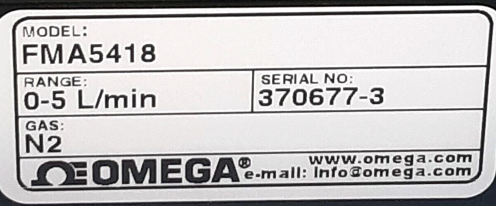 Omega FMA5418 Mass Flow Controller