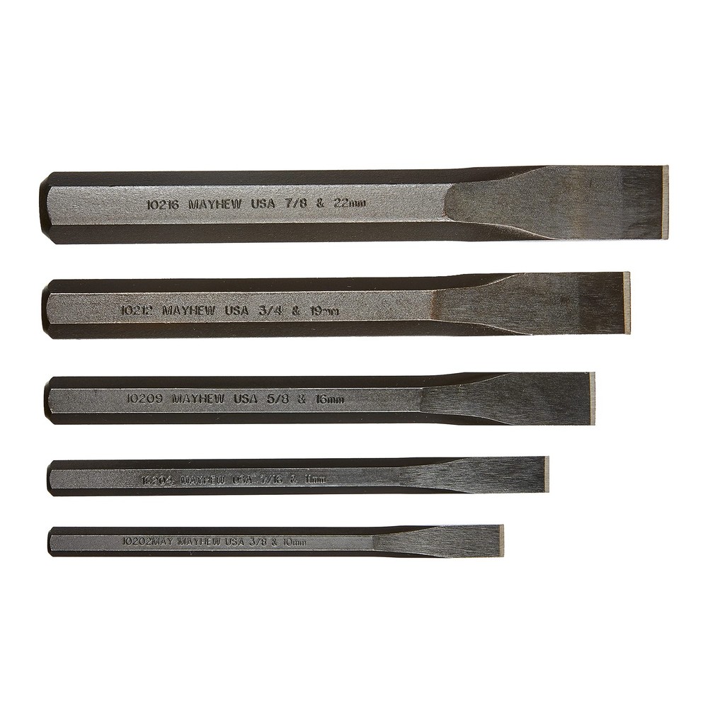Tools 61523 Cold Chisel Set, 5-Piece, Black Oxide Finish