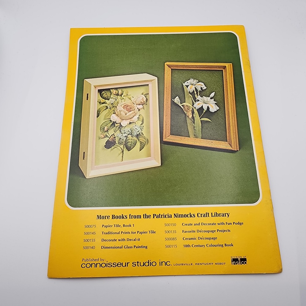 Paper Tole Three Dimensional Decoupage Craft Pattern Project Instruction 1973