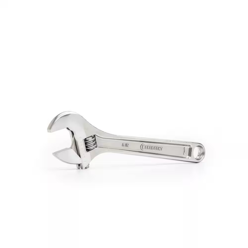 8 In. Chrome Adjustable Wrench