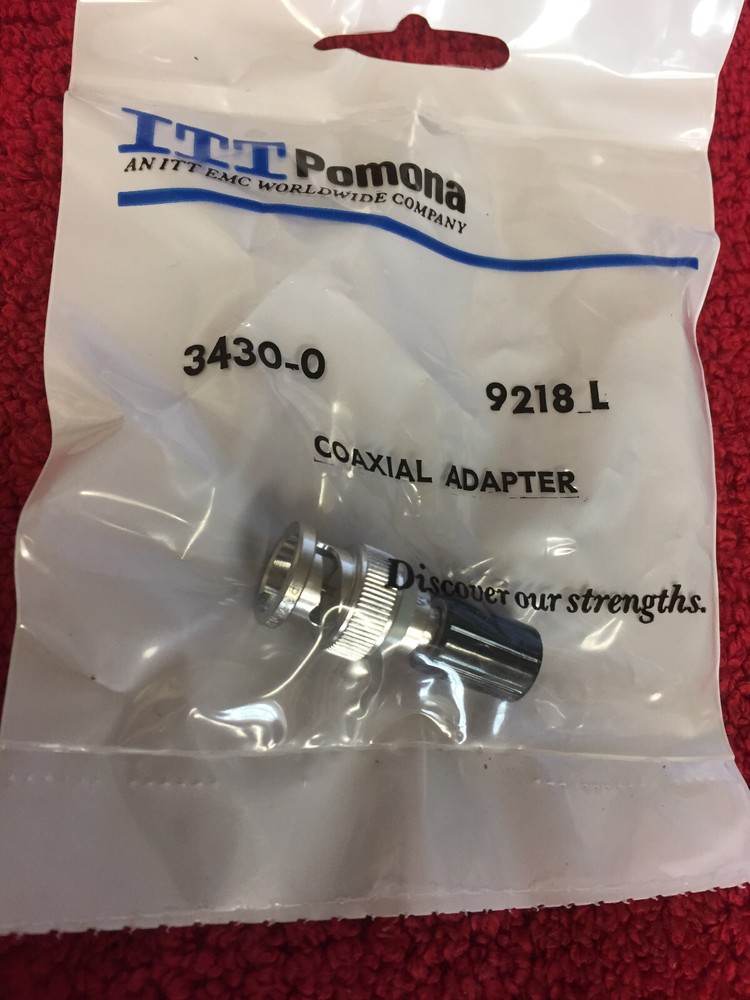 3430-0  POMONA 	 ADAPT BNC PLUG TO BIND POST BLK NEW