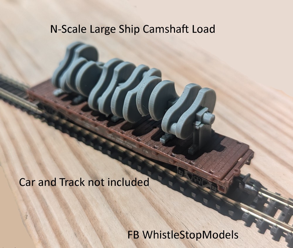 Z Scale Ship Crank Shaft Flat Car Load