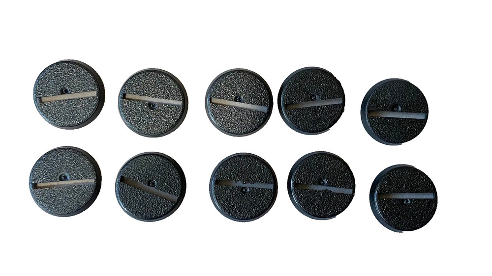 Games Workshop Warhammer 25mm Round Slotted Bases (10)