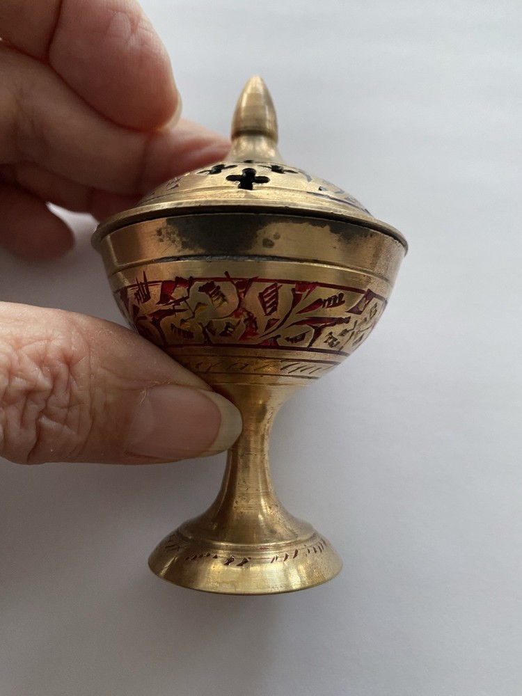 Incense Holder Brass Cone Indian Vintage