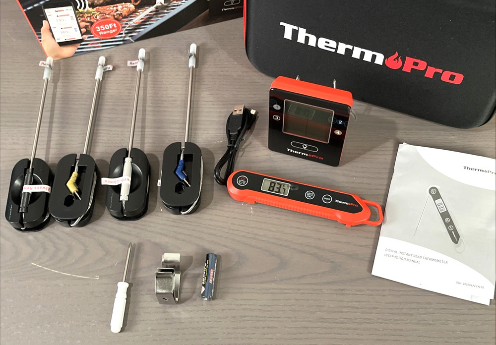 ThermPro Smart Bluetooth Grill Thermometer Bundle NIOB