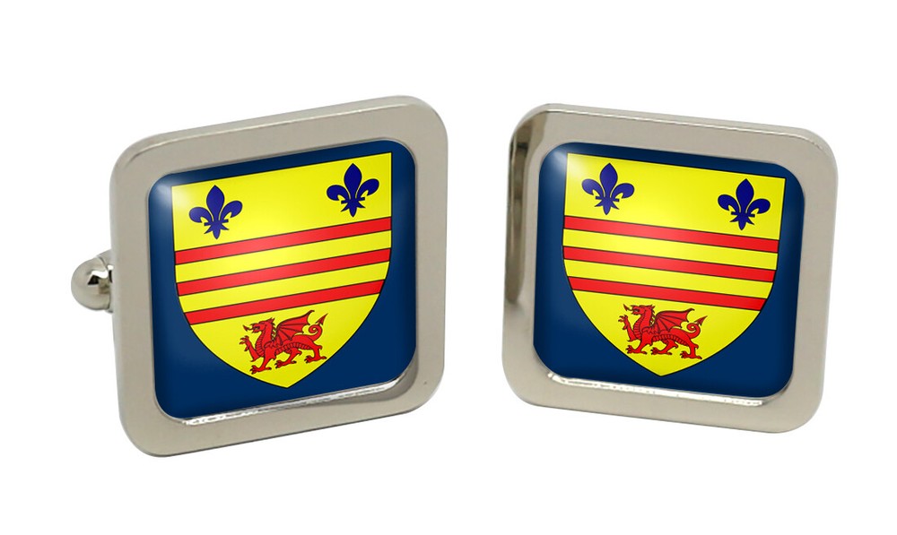 Barry (Wales) Square Cufflink in Chrome Box