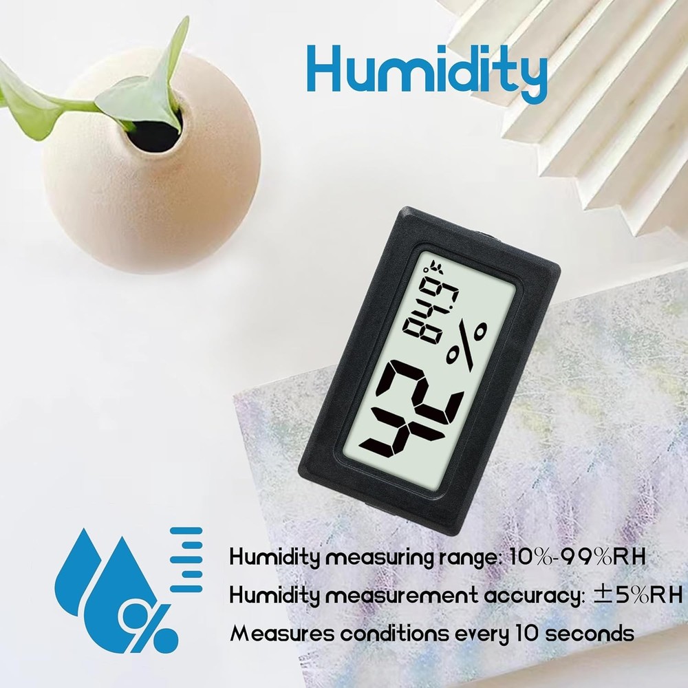 Mini Hygrometer Indoor Humidity Meter Thermometers 6 Pack...