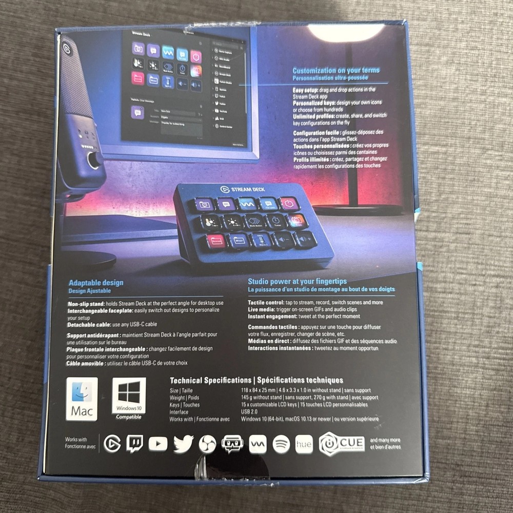 Elgato Stream Deck MK.2 Black Studio Controller 15 Keys for Live Streaming