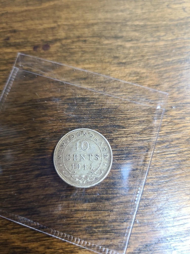 1941 C NEWFOUNDLAND TEN CENT DIME AU+