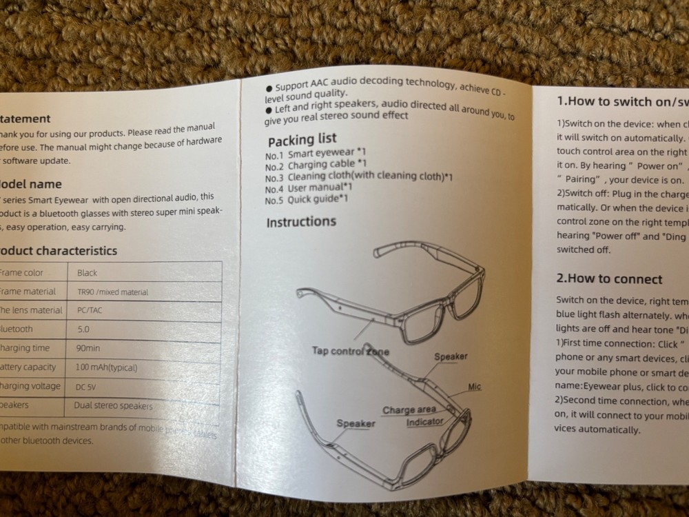 CatXQ Smart Glasses - Untested