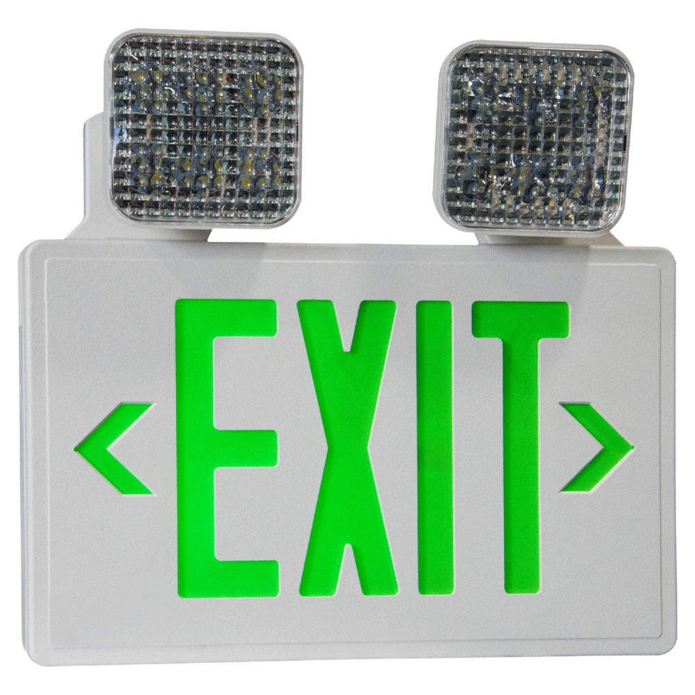 BIG BEAM  Exit Sign with Emergency Lights,Text 810K07