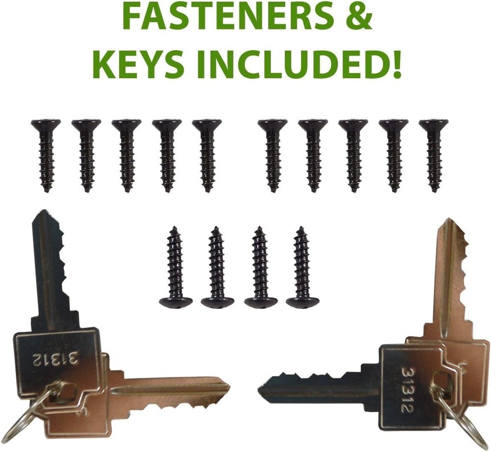 Keystone 2-Sided Metal Gate Latch - Keyed Alike