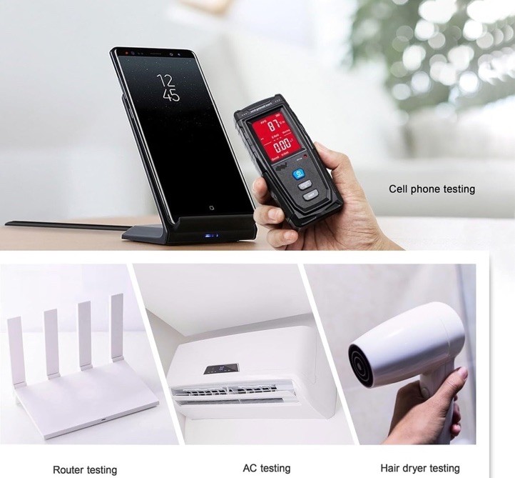 EMF Meter, Detects Electric and Magnetic Fields, Handheld Digital EMF Detector