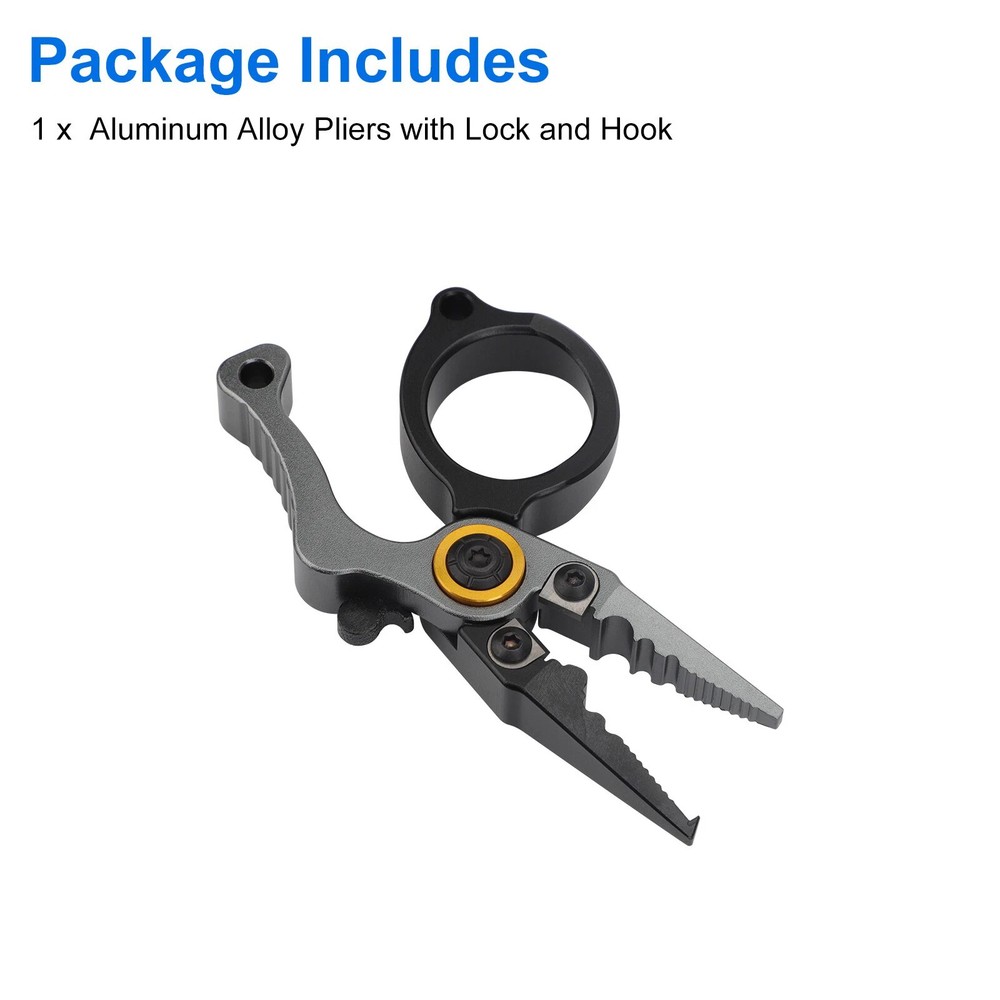 1PCS Compact Mini Fishing Pliers Scissors Line Cutter Hook Remover Split Ring