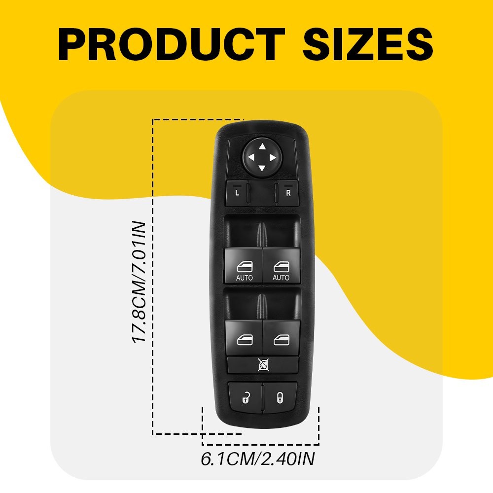 Front Driver Side Master Power Window Control Switch For Jeep Cherokee 2014-2017