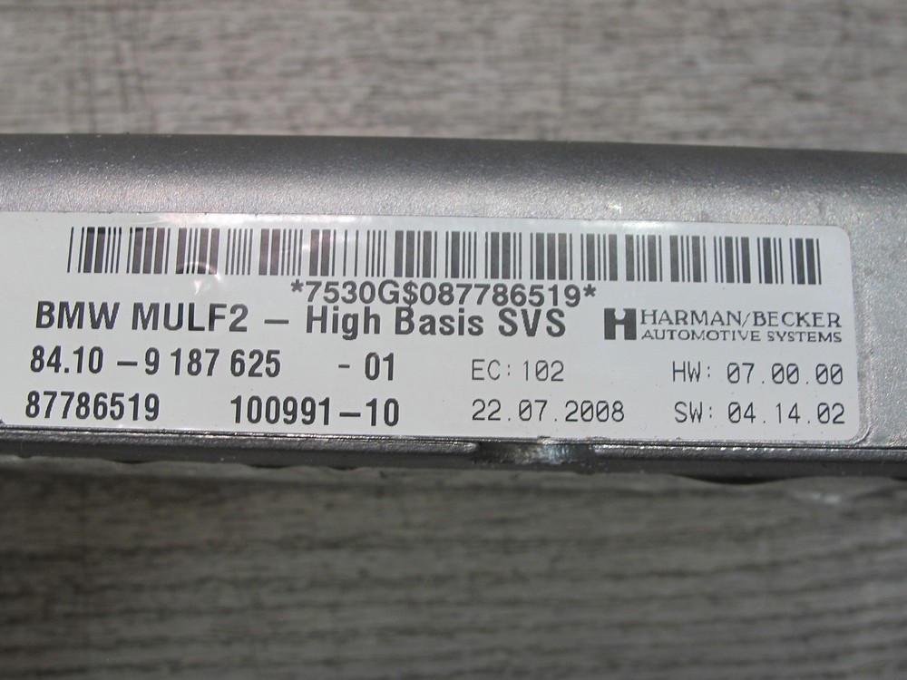 2008 BMW E82 E88 135I BLUETOOTH COMMUNICATION CONTROL MODULE 9187625 OEM