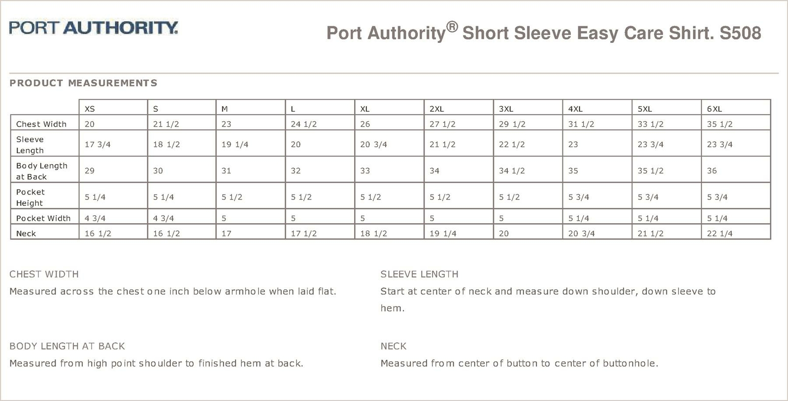 Port Authority S508 Easy Care Short Sleeve Button Down Shirt