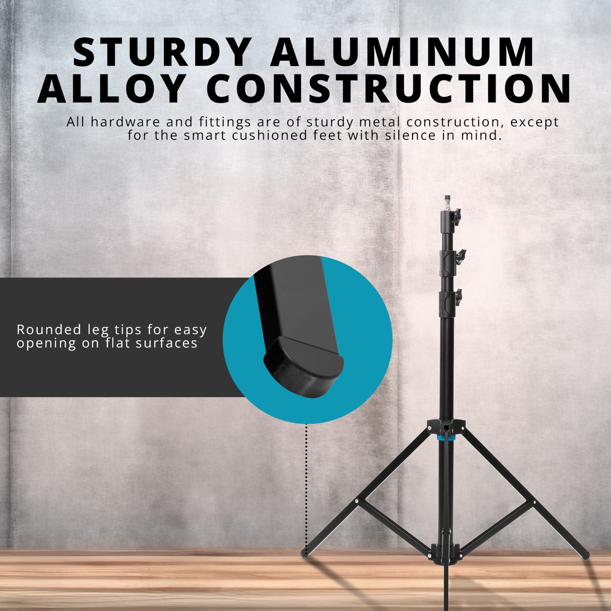 Flashpoint Pro Heavy-Duty Air-Cushioned Auto Light Stand (7')