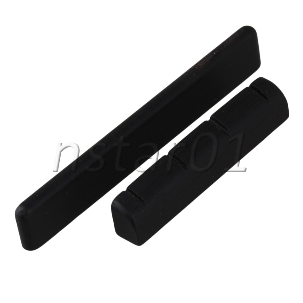 6pcs Ukulele Nut/Saddle Ebony Wood For 4 String Guitar Back