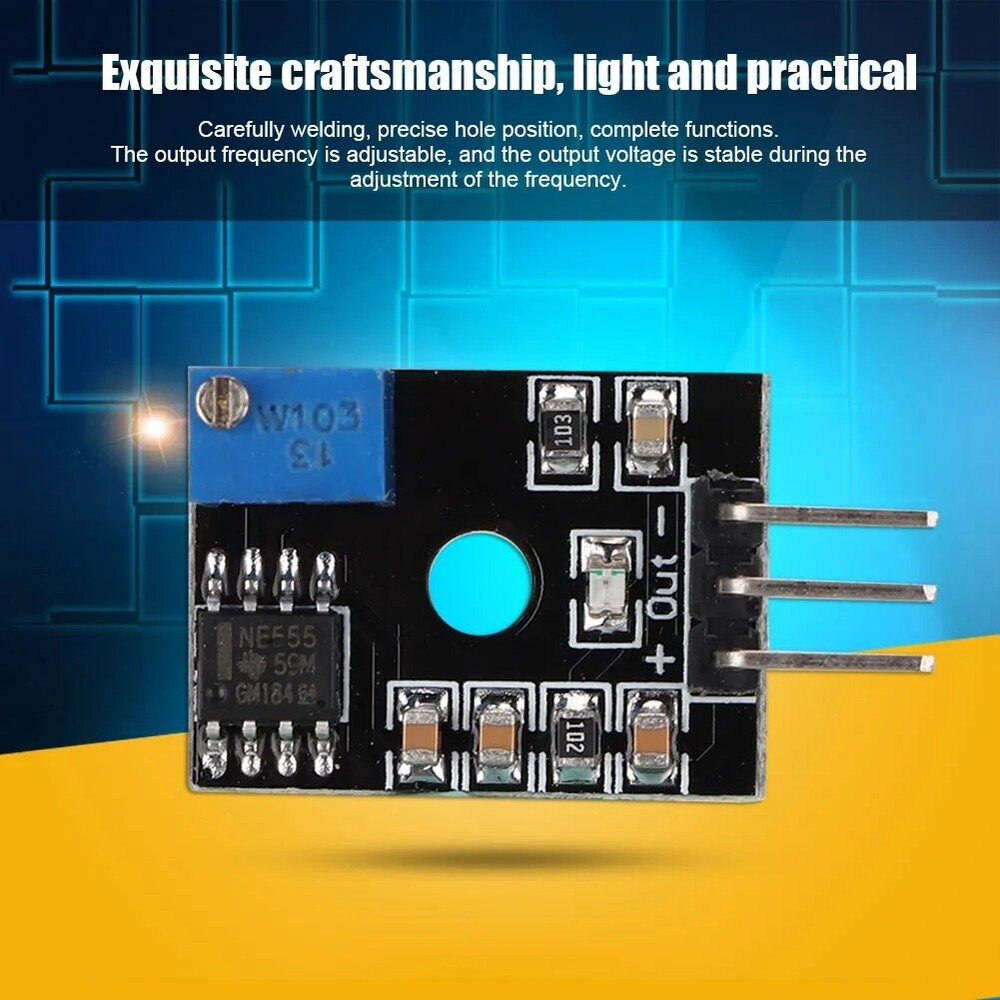 3X NE555 Timer Module Pulse Output Adjustable Frequency Board Wave Generator NEW