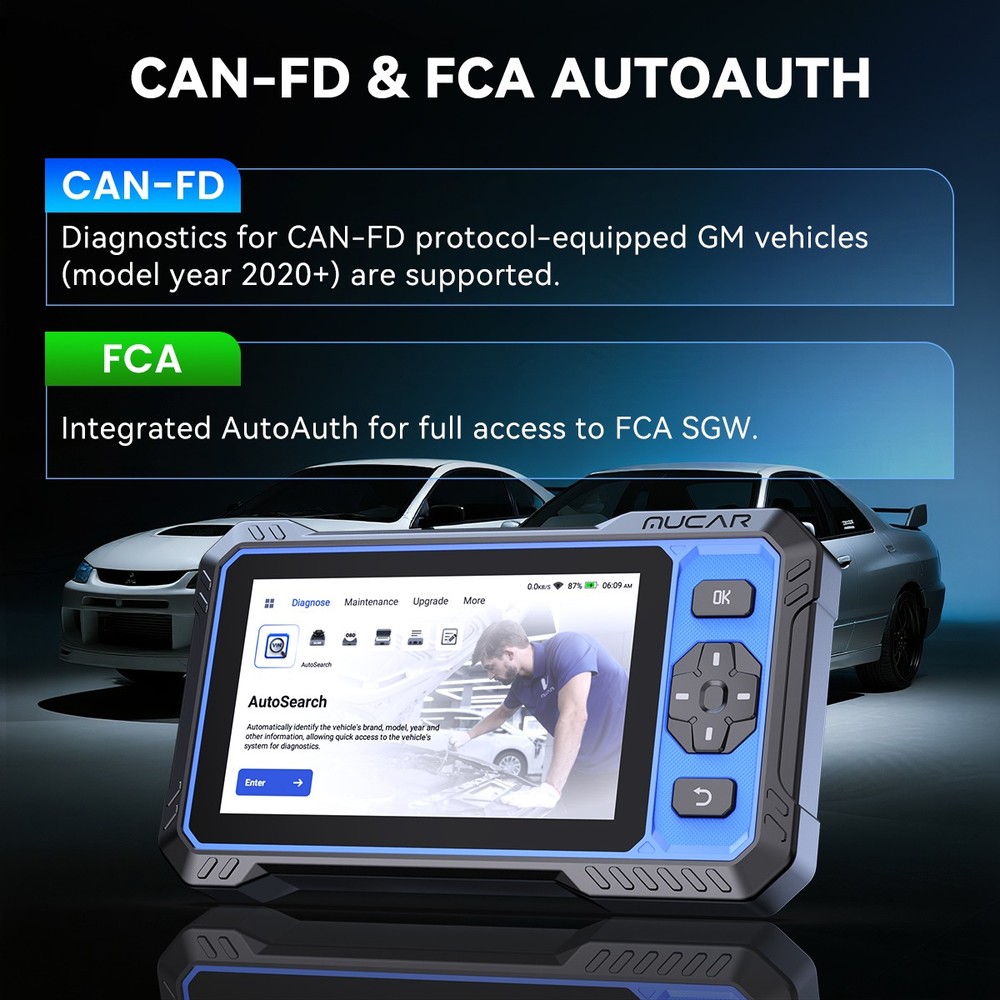 Mucar 682 OBD2 Scanner Full System Car Diagnostic Tool Fault Code Reader CANFD