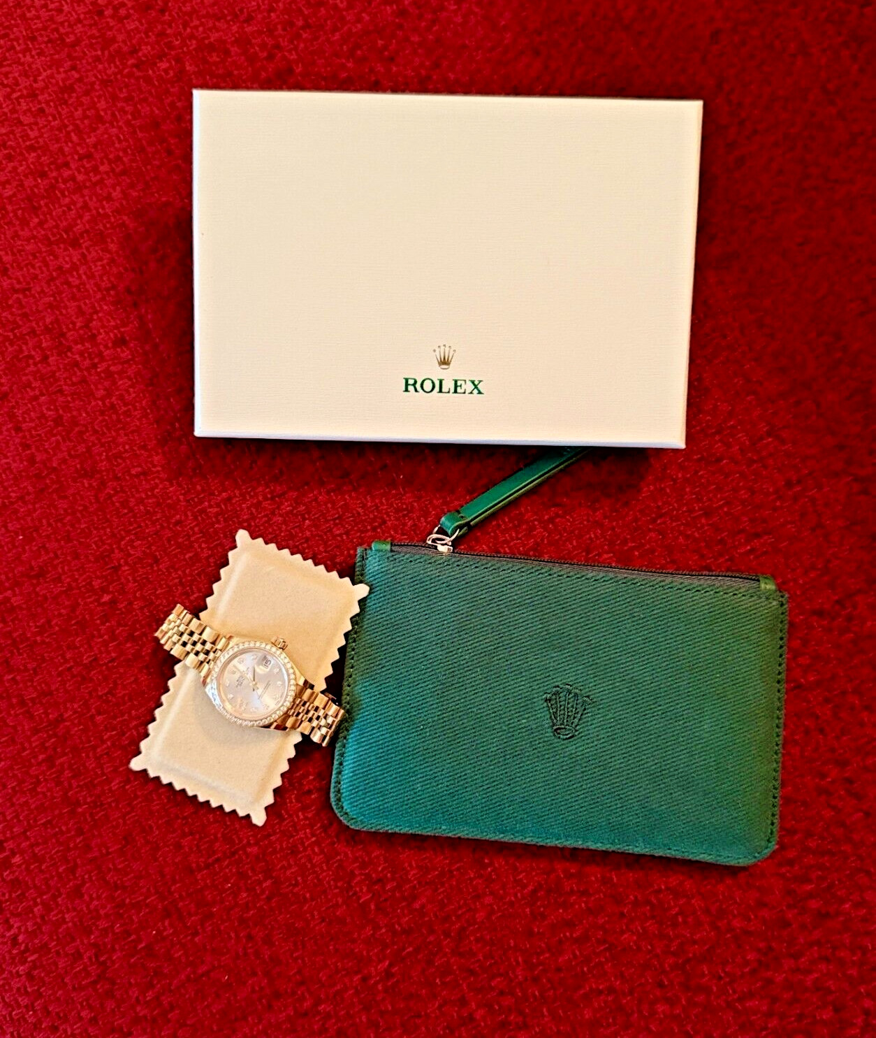New Rolex Green Submariner Watch Travel Pouch Bag - Delivered Duty Paid to US