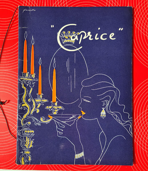 July 1970 Caprice Menu Canada Original Vintage