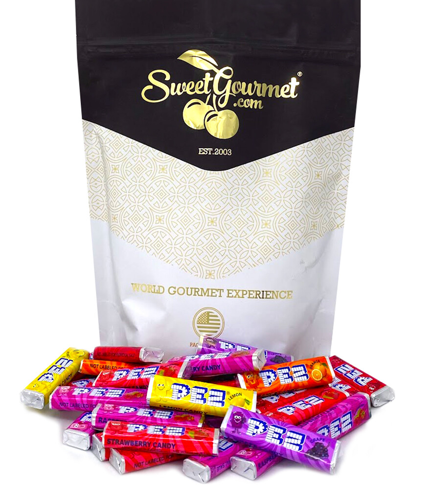 SweetGourmet Assorted PEZ Fruit Rolls Refill Bulk | 1 Pound