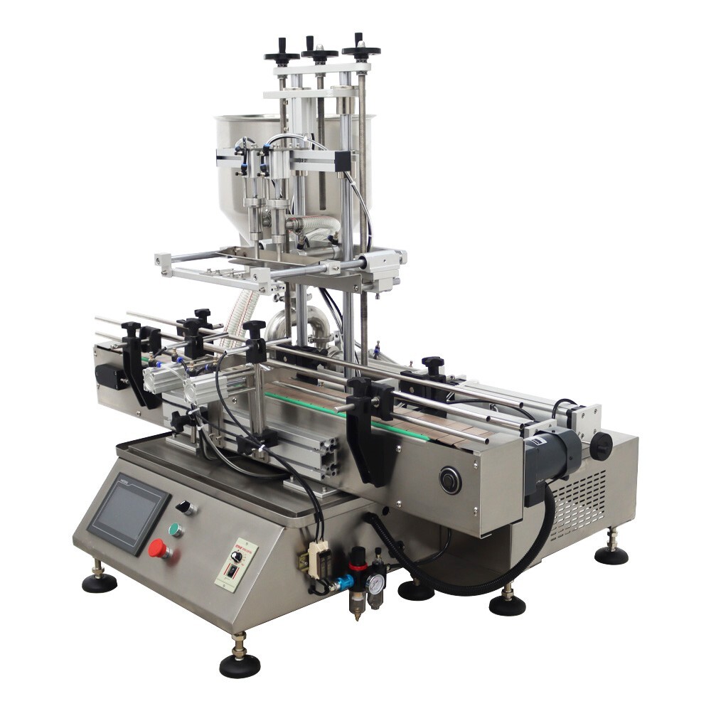 New Double Head 110V Desktop Fully Automatic Paste Filling Machine 100-1000ml