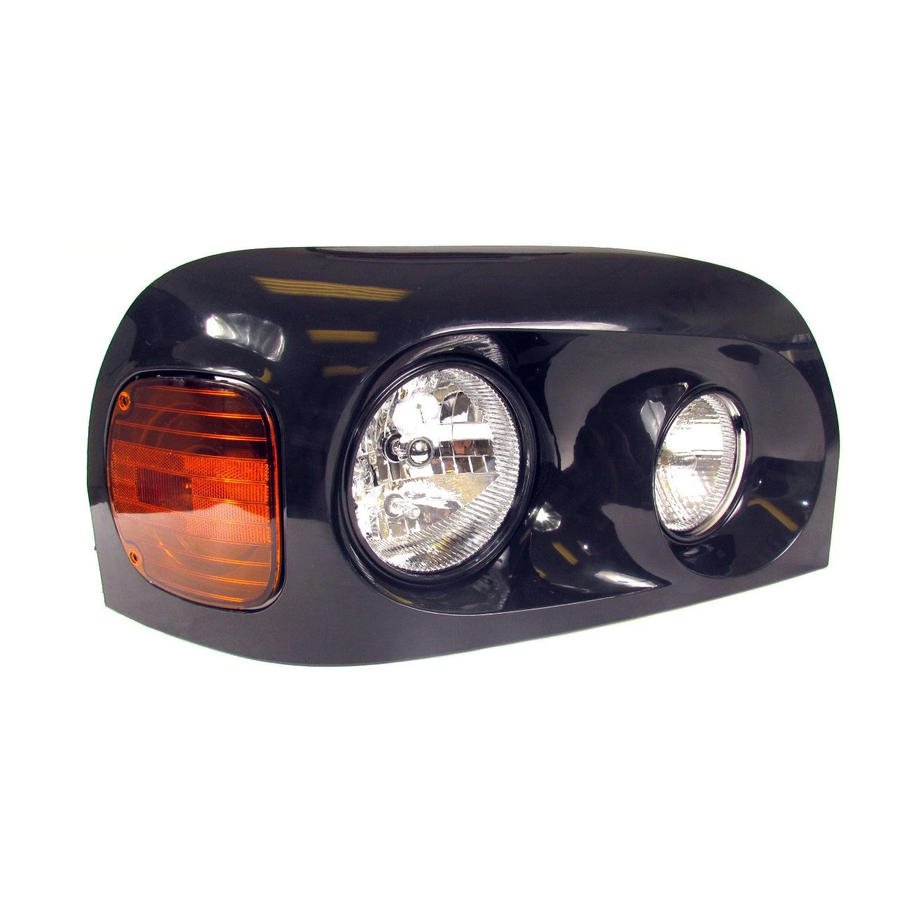 Fortpro Black Headlight for Freightliner Century 2005-2015, Both Sides