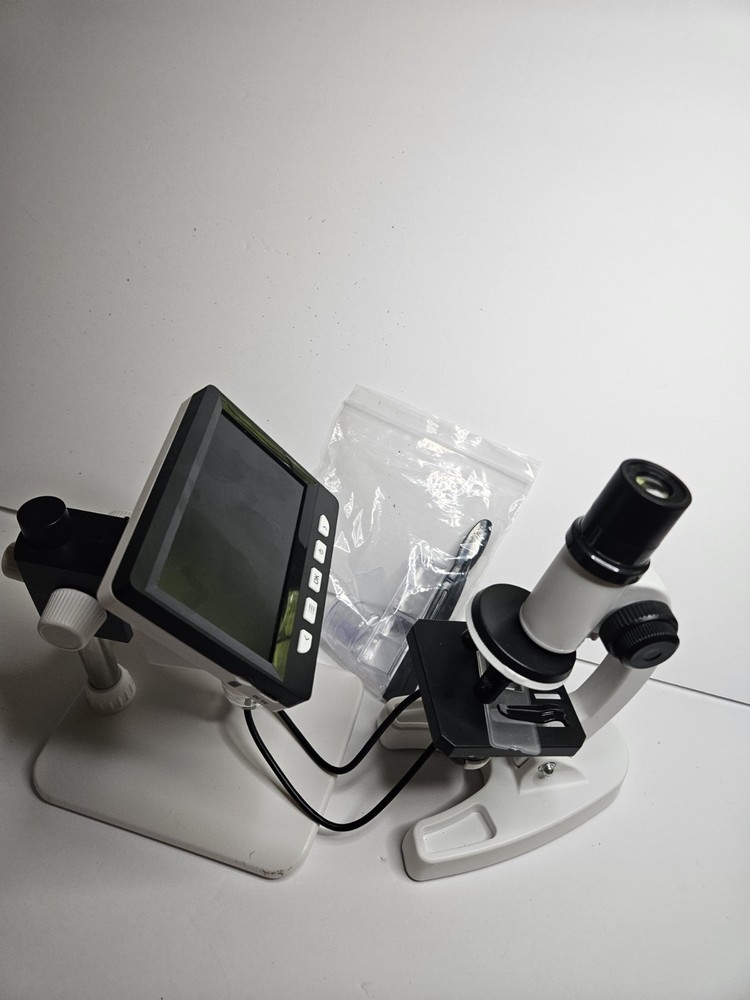 Digital LCD Microscope Kit with Screen, Slides & Tools
