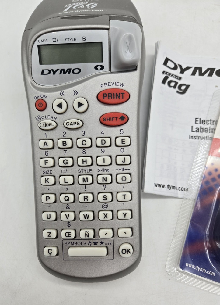 DYMO LetraTag Handheld Portable Electronic Label Machine & Extra Labels