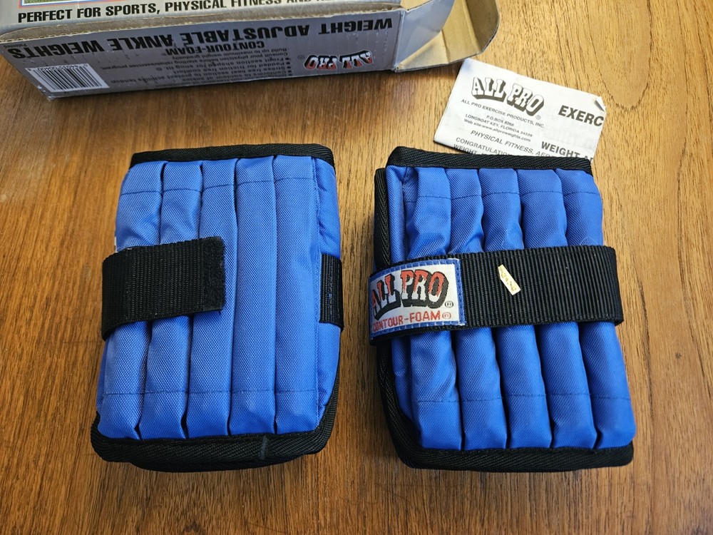 ALL PRO 10LB Set (5LB each ankle) ADJUSTABLE ANKLE WEIGHT - Complete pair