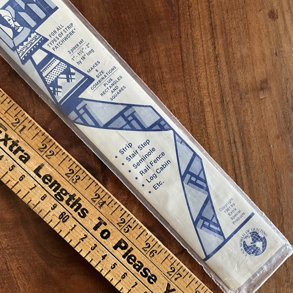 Vintage Quilter's Seminole Stripper 3 Pc Template Set for Patchwork Quilting