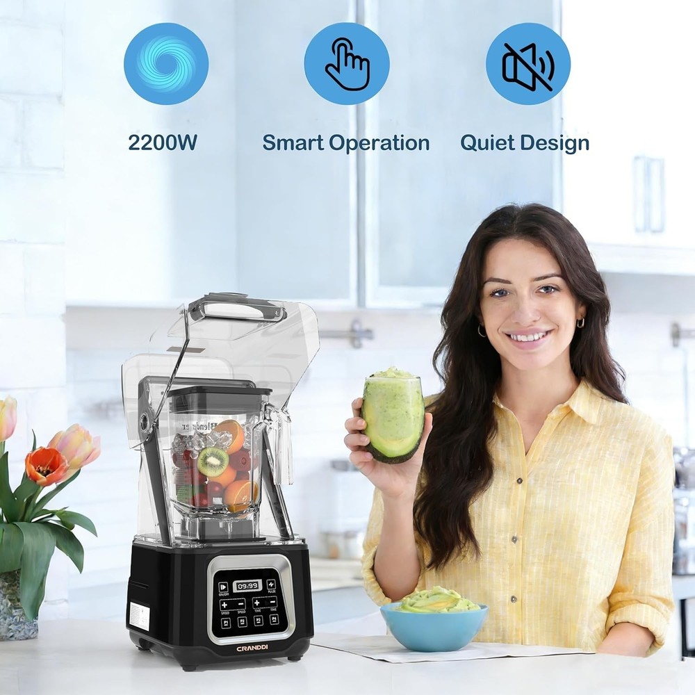 Smart 2200W Professional Blender with Touch Control & 4 Programs for Smoothies
