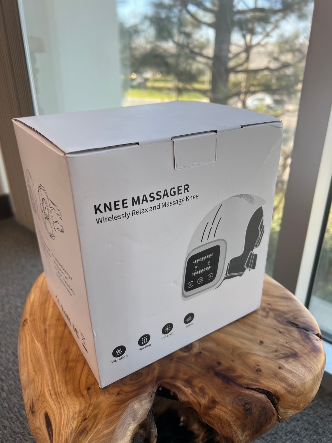 Open Box - Cordless Knee Massager Heated Vibration Therapy W/ LED Screen Gift