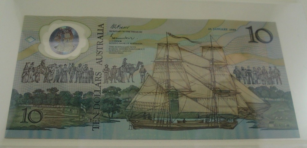 $10 Note 1988 Bicentenary First Polymer Commemoration - CONSECUTIVE Pair, AA 19.