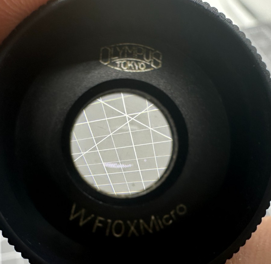 Vintage OLYMPUS WF10X WF 10x Micro Microscope Eyepiece