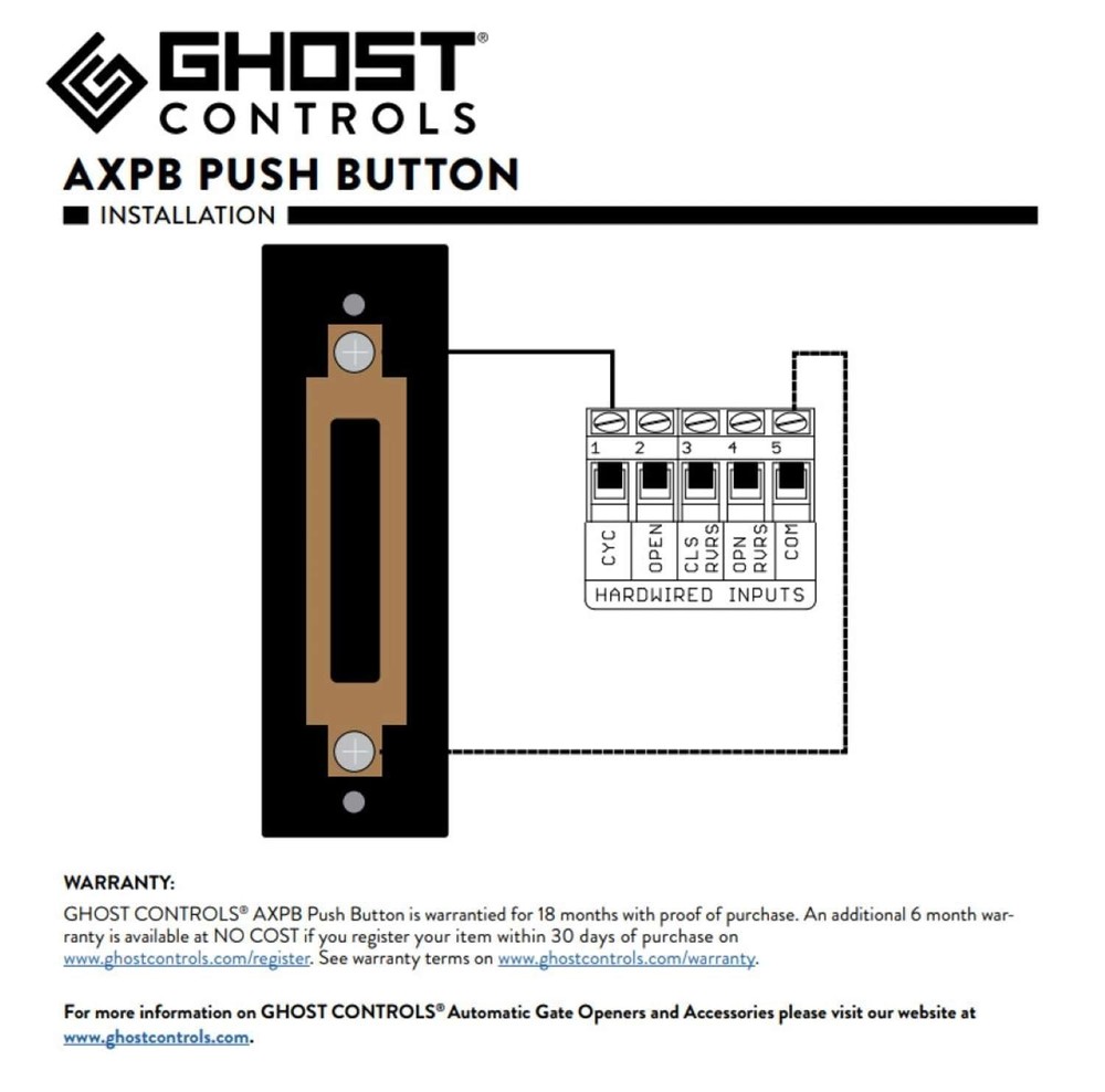 AXPB Push Button for Gate Opener Systems Allows Activation Up to 1000 ft. Awa...