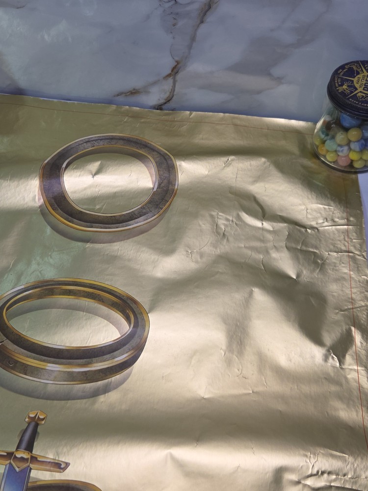 Toto IV 1982 Promo Poster Gold Metallic Foil Surface 24x35.5