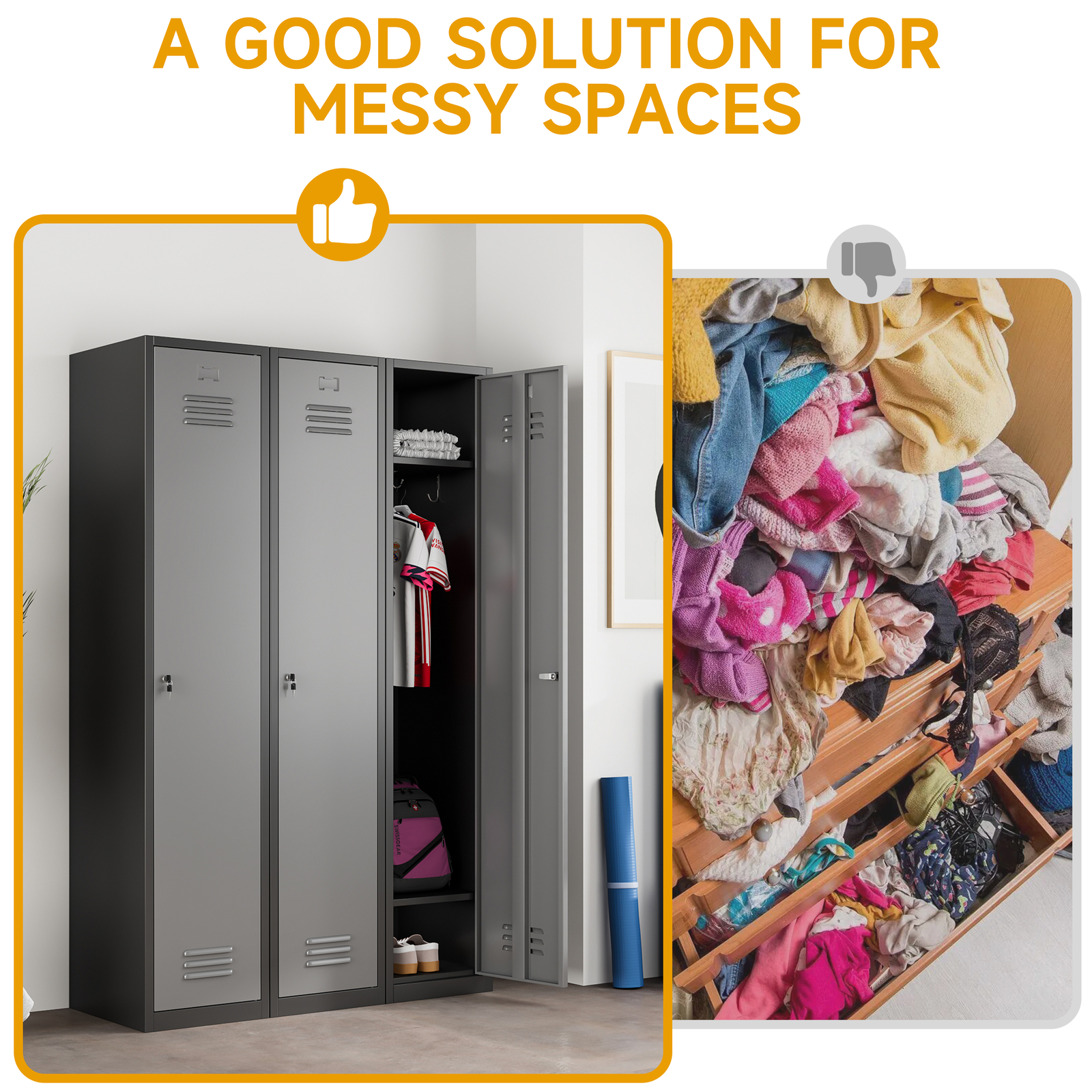 Metal Storage Cabinet Metal Locker with Door For Employees Office School Gym