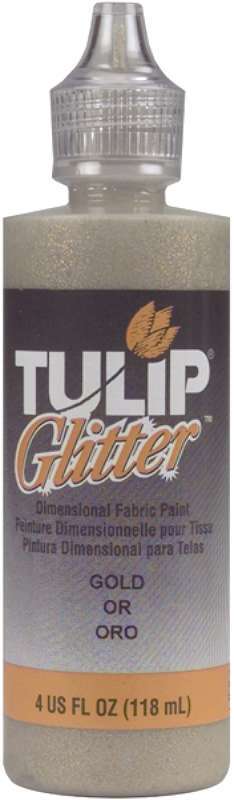 Tulip Dimensional Fabric Paint 4oz Glitter - Gold