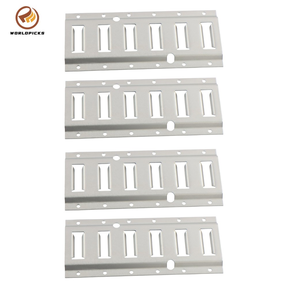 4 Piece 1' Galvanized E Track Rail Set Silver Finish For Garages Trucks Trailers