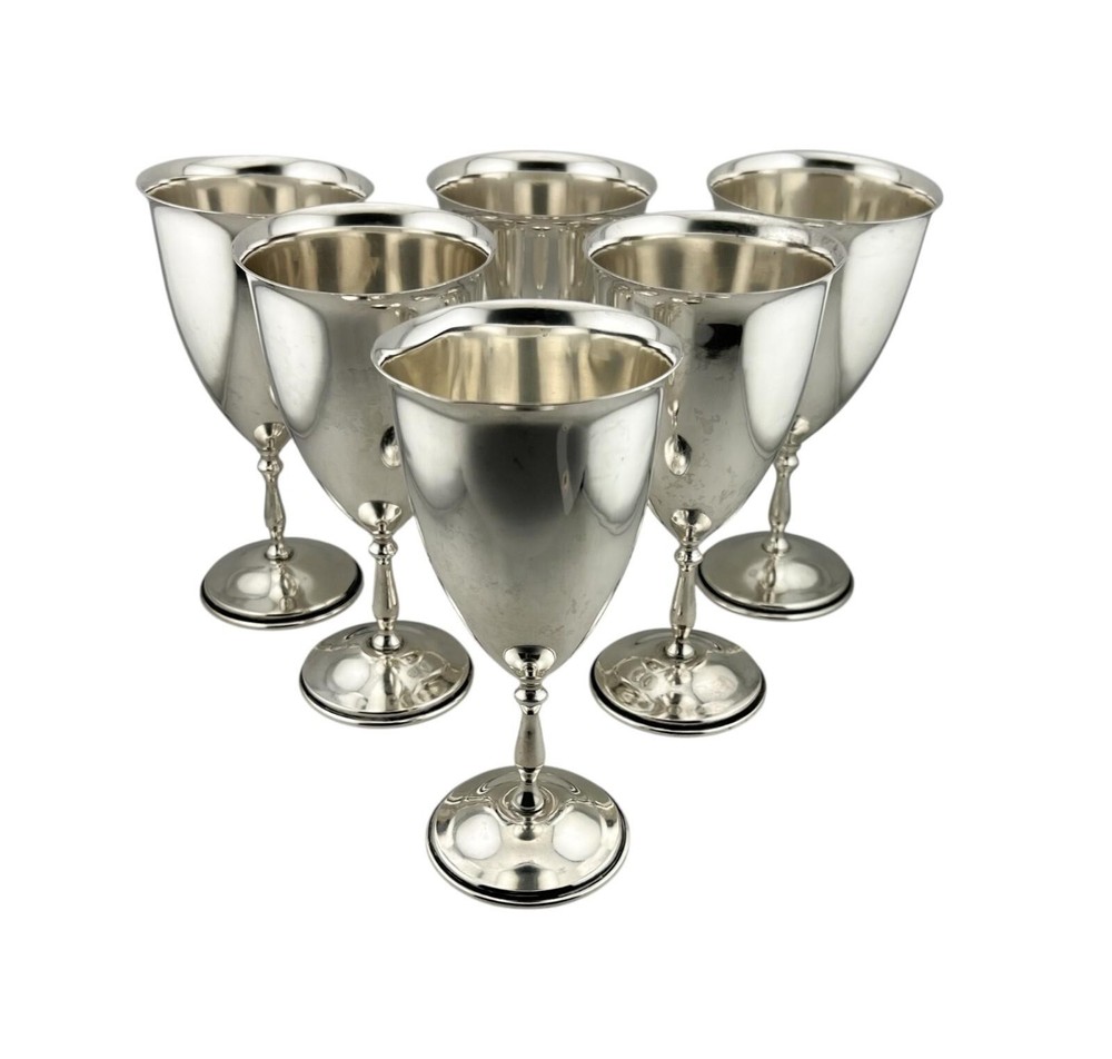 Mexican Sterling Silver Goblets - 6 Pieces