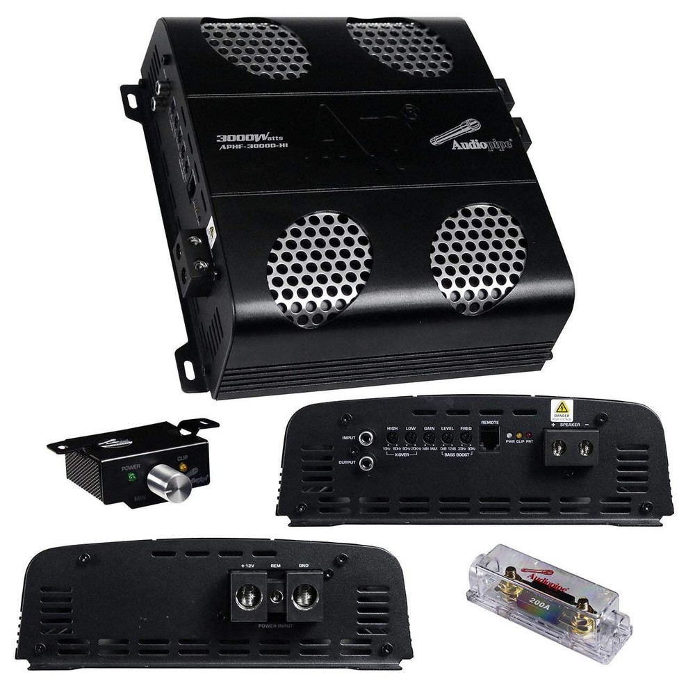 Audiopipe APHF3000DH1 Full Range Class D Monoblock Amplifier – 3000 Watts