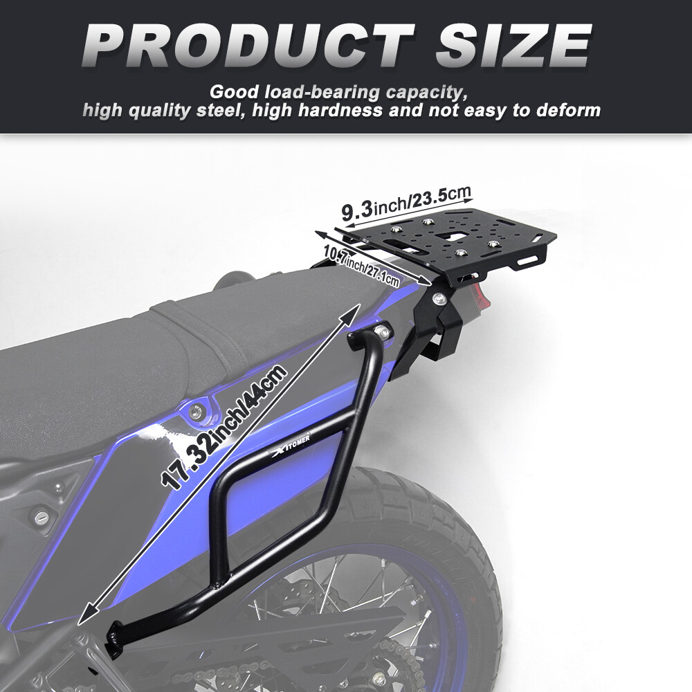 Rear Luggage Rack & Crash Bar Guard Fit For Yamaha Tenere 700 XTZ690 2019-2024