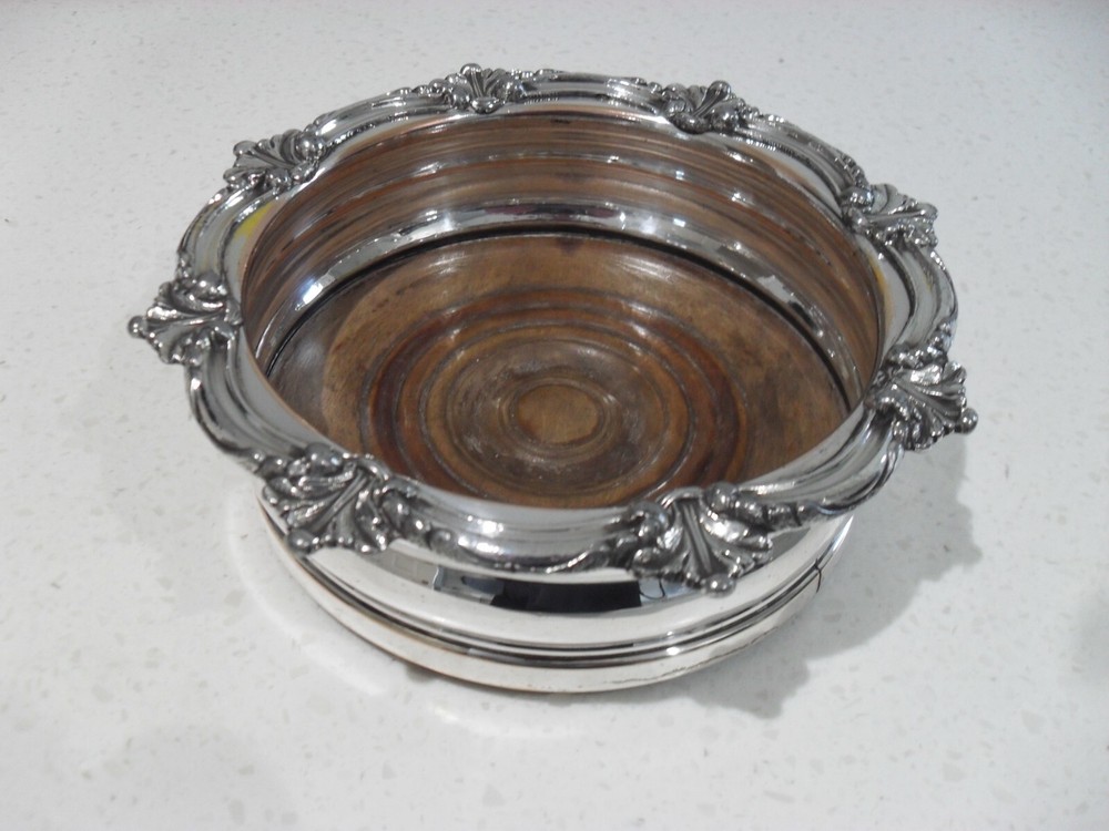 Antique Sheffield Silver Plate Coaster